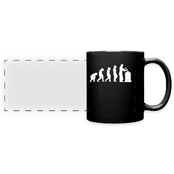 Bildhauer Handwerker Steinbildhauer Grabsteine - Panorama-Tasse farbig - Schwarz - Vorne
