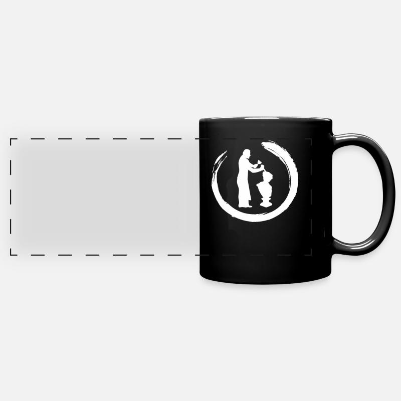 Steinmetz Handwerker Steinbildhauer Bildhauer - Panorama-Tasse farbig - Schwarz