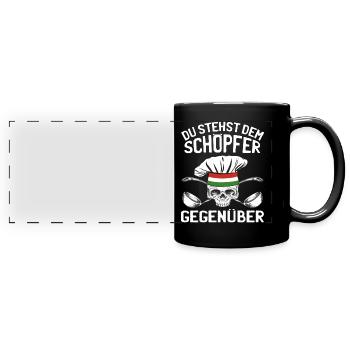 Koch Italien Küche - Schöpfer Gegenüber - Panorama-Tasse farbig - Schwarz - Vorne