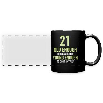 Gift 21 Years Birthday Child - Full Colour Panoramic Mug - black - Front