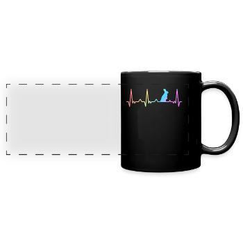 Lapin Lapin Animal Lapin - Mug panoramique uni - noir - Devant