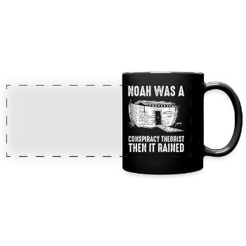 théorie du complot théoricien du complot - Mug panoramique uni - noir - Devant