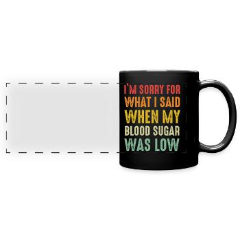 Diabetes Diabetic T1D Insulin - Full Colour Panoramic Mug - black - Front