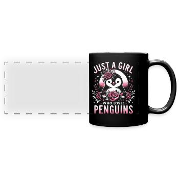Penguin Penguin Animal - Full Colour Panoramic Mug - black - Front