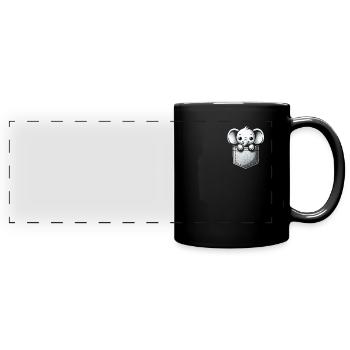 Éléphant Animal Éléphant Zoo - Mug panoramique uni - noir - Devant