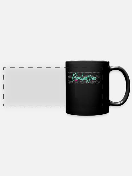 Angestellter Abschluss-Geschenk Bürokauffrau - Panorama-Tasse farbig - Schwarz