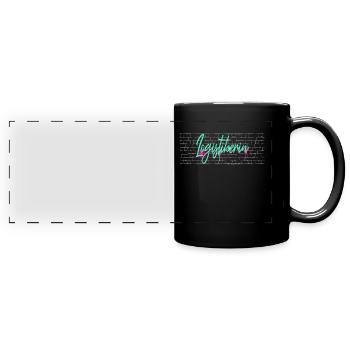 Logistik Abschluss-Geschenk Logistikerin - Panorama-Tasse farbig - Schwarz - Vorne
