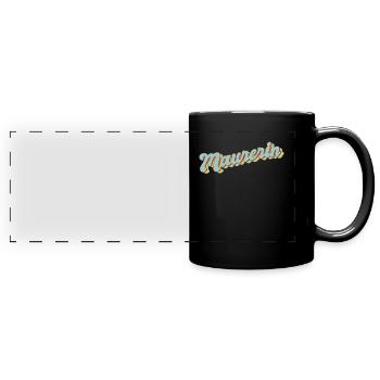 Maurer Abschluss-Geschenk Handwerker Maurerin - Panorama-Tasse farbig - Schwarz - Vorne