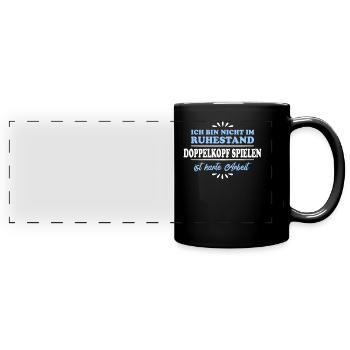 Retirement Retiree Retiree Double Headed Player - Full Colour Panoramic Mug - black - Front
