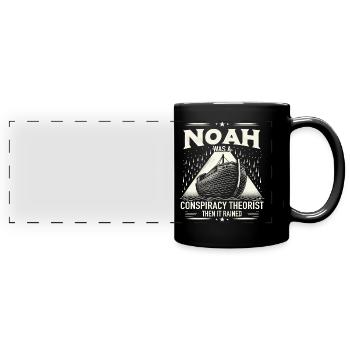 Théoricien du complot théorie du complot - Mug panoramique uni - noir - Devant