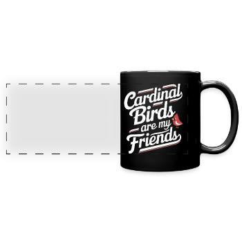 Kardinal Rotkardinal Vogel Roter Kardinal - Panorama-Tasse farbig - Schwarz - Vorne