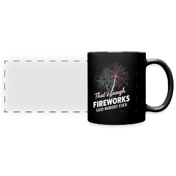 Pyrotechnicien Pyrotechnie des feux d’artifice - Mug panoramique uni - noir - Devant