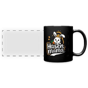 Bunny Bunnies Lapin Animal de compagnie - Mug panoramique uni - noir - Devant