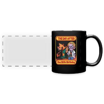 Geburtstag 20 Jahre lustiges 20. Geburtstag - Panorama-Tasse farbig - Schwarz - Vorne