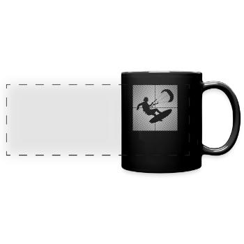 Kitesurf Kiteboard Kitesurfing Kite Surf Board - Full Colour Panoramic Mug - black - Front