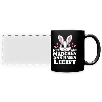 Bunny Bunnies Lapin Animal de compagnie - Mug panoramique uni - noir - Devant