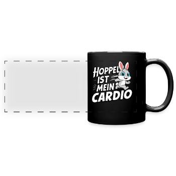 Bunny Bunnies Lapin Animal de compagnie - Mug panoramique uni - noir - Devant