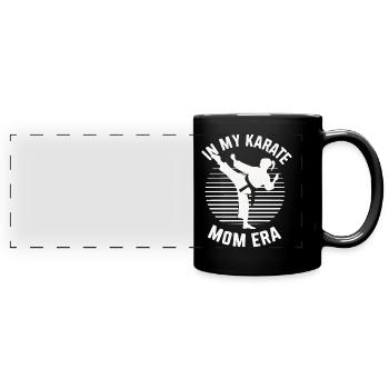 Karate Karatekämpfer Kampfkunst - Panorama-Tasse farbig - Schwarz - Vorne