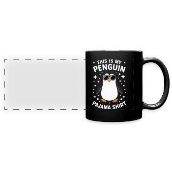 Penguin Penguins Animal - Full Colour Panoramic Mug - black - Front
