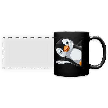 Penguin Penguins Animal - Full Colour Panoramic Mug - black - Front