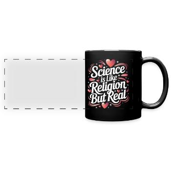 Atheismus Atheist Anti-Religion Agnostiker - Panorama-Tasse farbig - Schwarz - Vorne