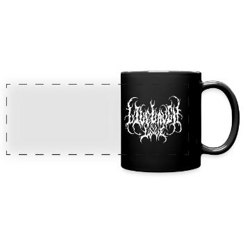 Live Life Laugh Love - Death Metal Style - Panorama-Tasse farbig - Schwarz - Vorne