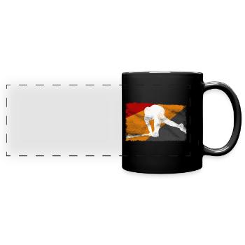 Field Hockey Player Gift - Full Colour Panoramic Mug - black - Front