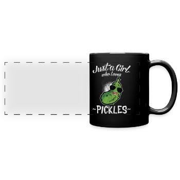 Just A Girl Who Loves Pickles Shirt Women Gifts - Panorama-Tasse farbig - Schwarz - Vorne