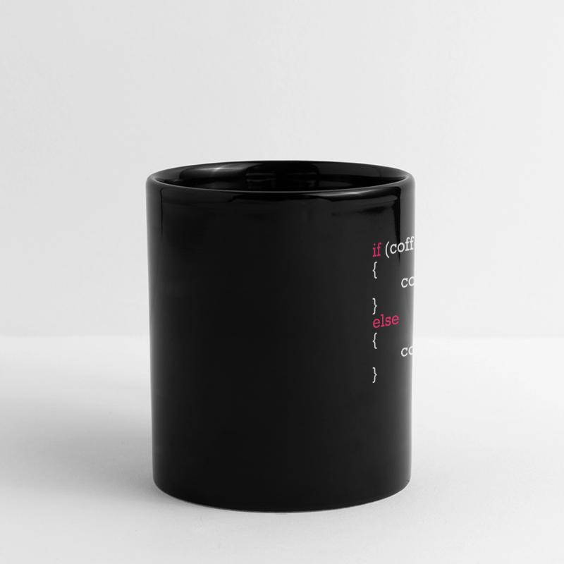 Programmcode Kaffee nachfüllen IT Entwickler Panorama-Tasse farbig