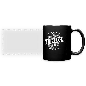 Programmierer Linux Geschenk Open Source - Panorama-Tasse farbig - Schwarz - Vorne