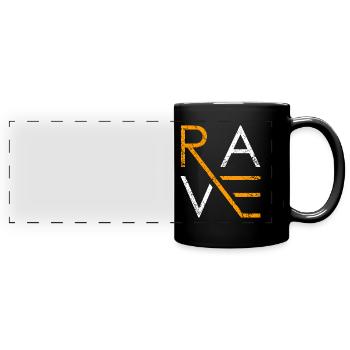 Rave Geschenk Techno Musik Techno Party - Panorama-Tasse farbig - Schwarz - Vorne