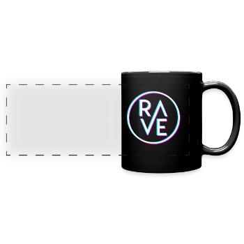 Techno Tekk Raver Rave cadeau Techno Party - Mug panoramique uni - noir - Devant