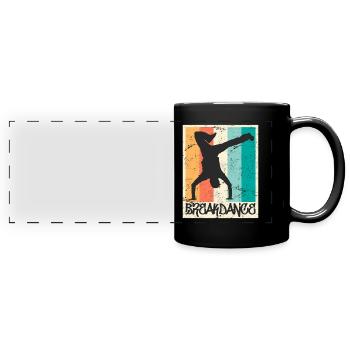 Breakdance Vintage B-Boy Breakdancer - Mug panoramique uni - noir - Devant