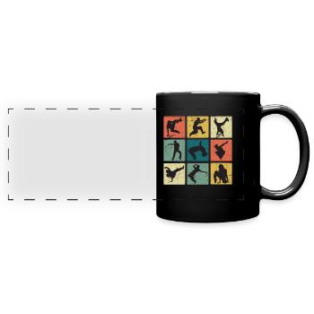 Urban Dance Breakdancer Street Art Breakdancer - Panorama-Tasse farbig - Schwarz - Vorne