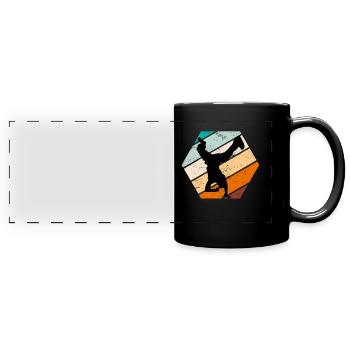 Breakdance Retro Breakdancer B-Boy - Mug panoramique uni - noir - Devant