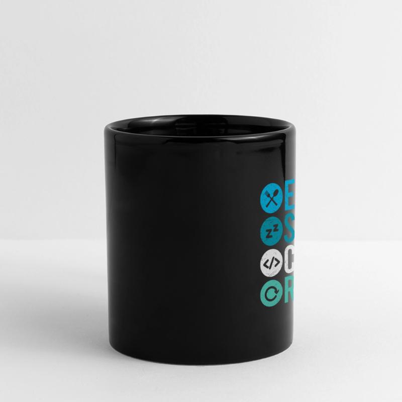 Eat Sleep Code Repeat Programmer Software Full Colour Panoramic Mug