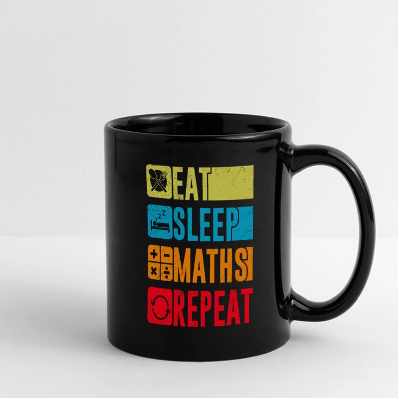 Eat Sleep Maths Repeat Math Mathematics Study Full Colour Panoramic Mug