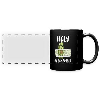 Holy Blockamole Volleyball Block Sport - Panorama-Tasse farbig - Schwarz - Vorne