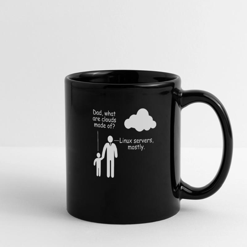 Programmierer Woraus bestehen Clouds Witz Spaß Panorama-Tasse farbig