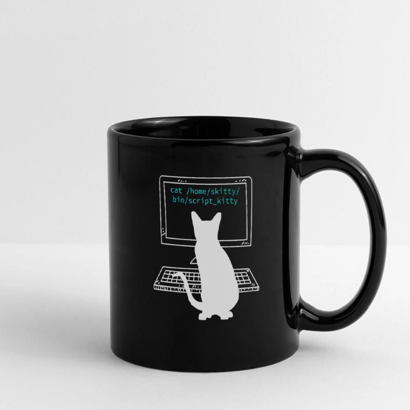 Katzenbesitzer Programmierer Coder Informatiker Panorama-Tasse farbig