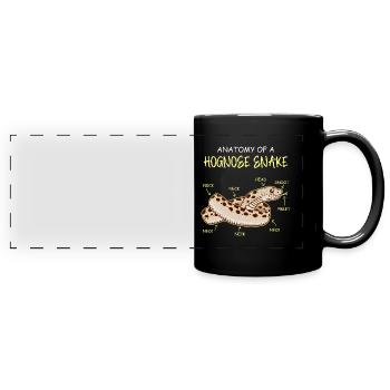 Anatomie Schlange Hakennasennatter Natter - Panorama-Tasse farbig - Schwarz - Vorne