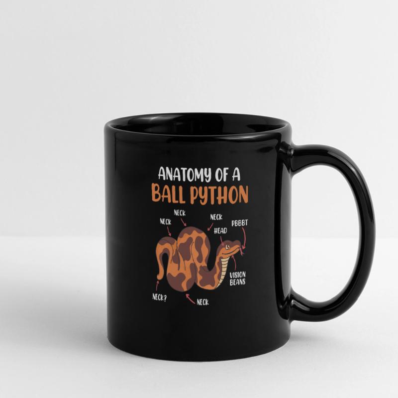 Schlangen Anotomie einer Königspython Ball Python Panorama-Tasse farbig