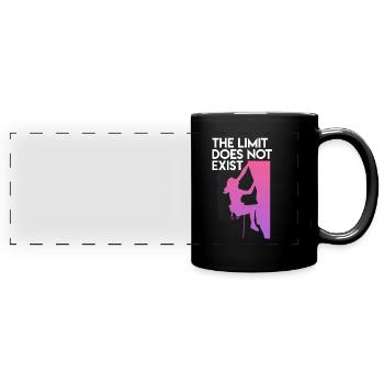 Klettern ohne Limit Felsklettern Klettersport - Panorama-Tasse farbig - Schwarz - Vorne