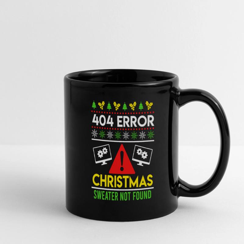 404 Error Ugly Chritsmas Coder Programmer Code Full Colour Panoramic Mug