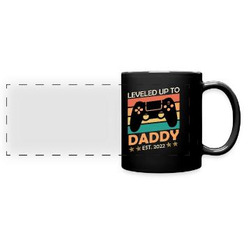 Werdender Papa 2022 Vatertag Vater 2022 - Panorama-Tasse farbig - Schwarz - Vorne