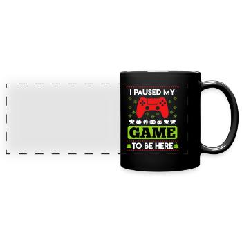 Gamer La veille de Noël Noël jeu sort - Mug panoramique uni - noir - Devant