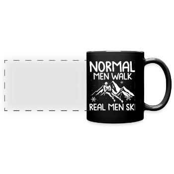 Ski - Mug panoramique uni - noir - Devant