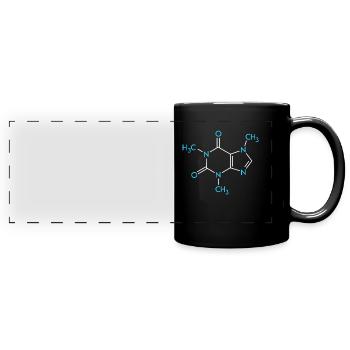 Coffee Formula Chemistry Nerd Structural Formula - Full Colour Panoramic Mug - black - Front