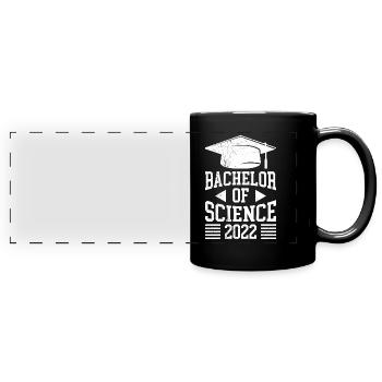 Bachelor of Science Bachelor Bachelorabschluss - Panorama-Tasse farbig - Schwarz - Vorne