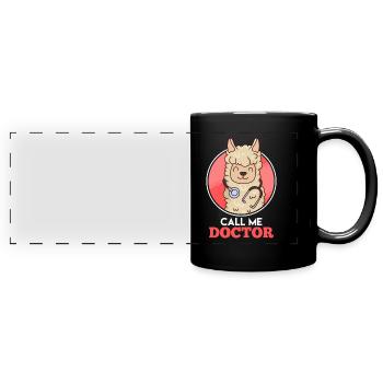 Doctorat 2022 Thèse de doctorat Dissertation Docteur - Mug panoramique uni - noir - Devant